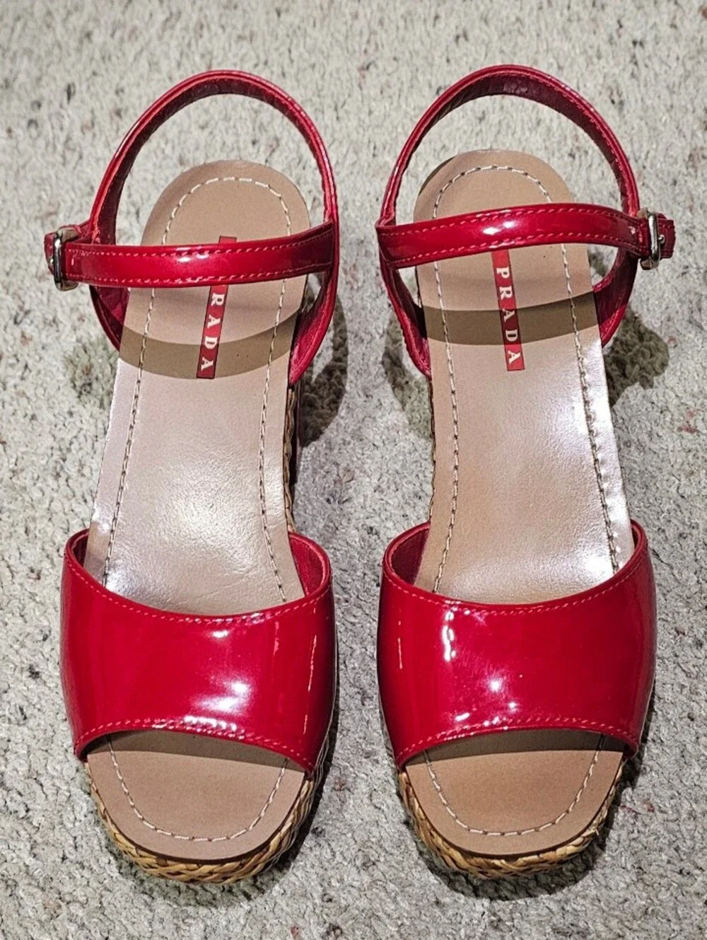 Prada Sport Patent Leather Espadrilles